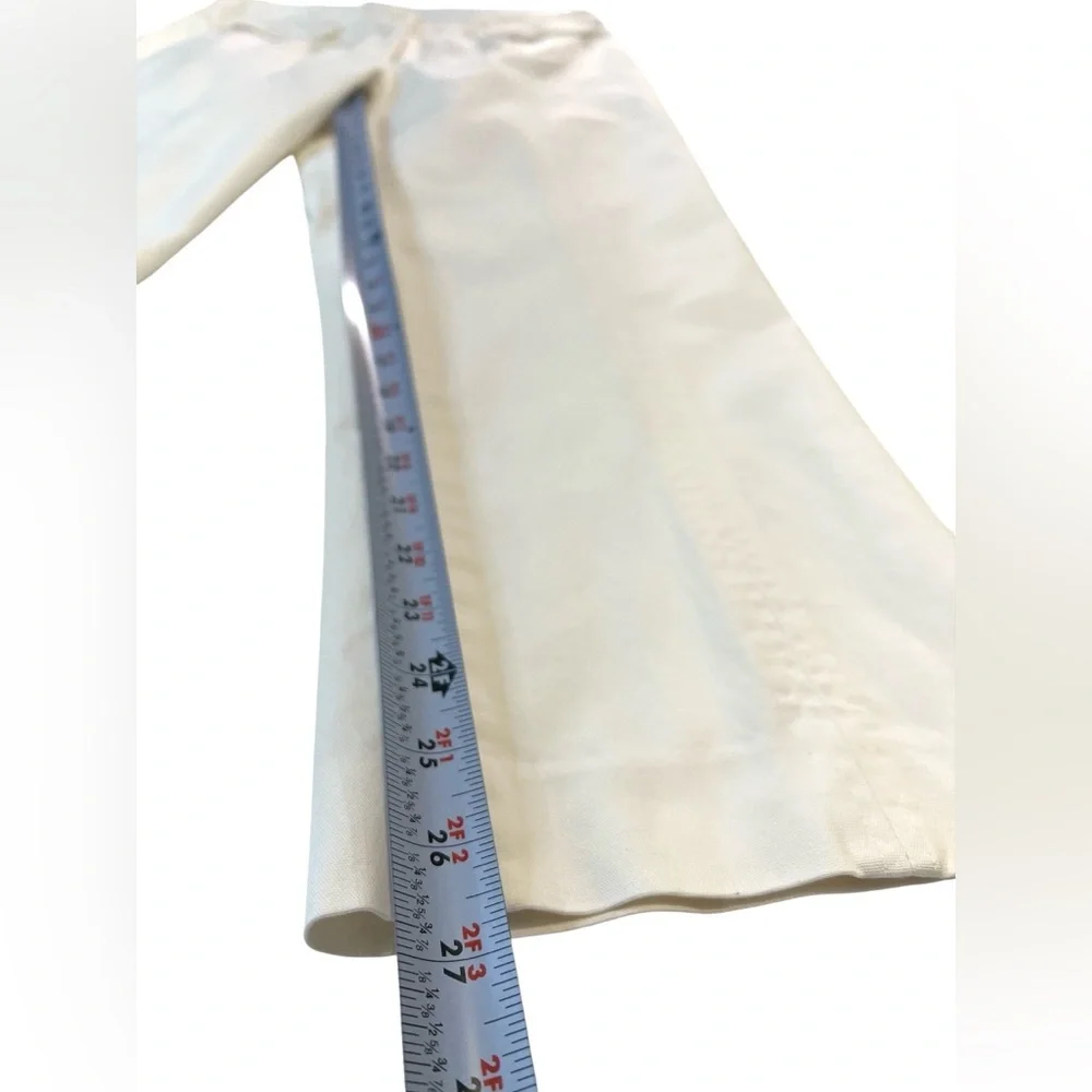 Rafaella Capris Comfortable Fit Stretch Fabric, Faux Pockets Color White Size 12